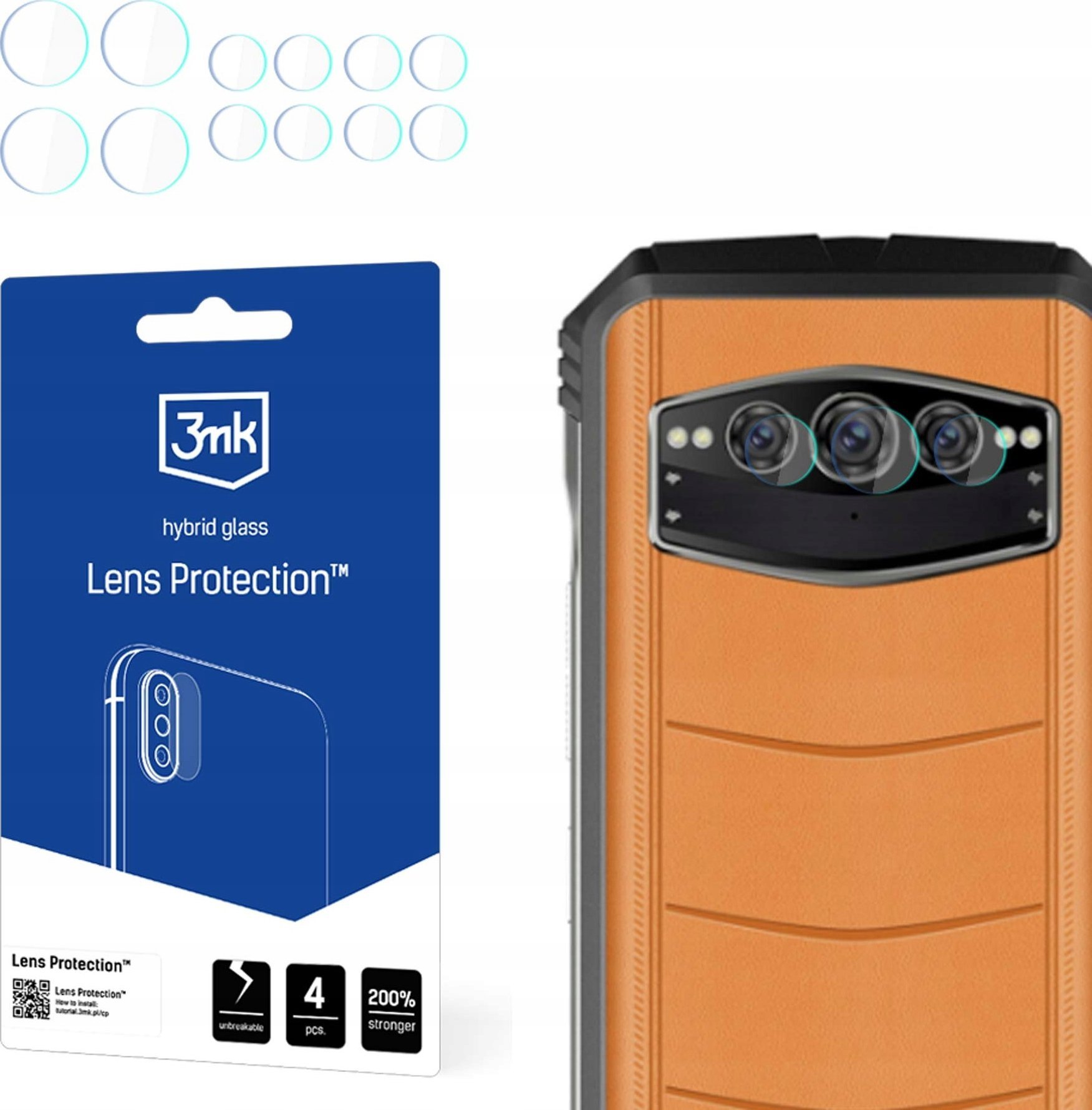 3MK 3MK Lens Protect Doogee V30/S100 Ochrona na obiektyw aparatu 4szt