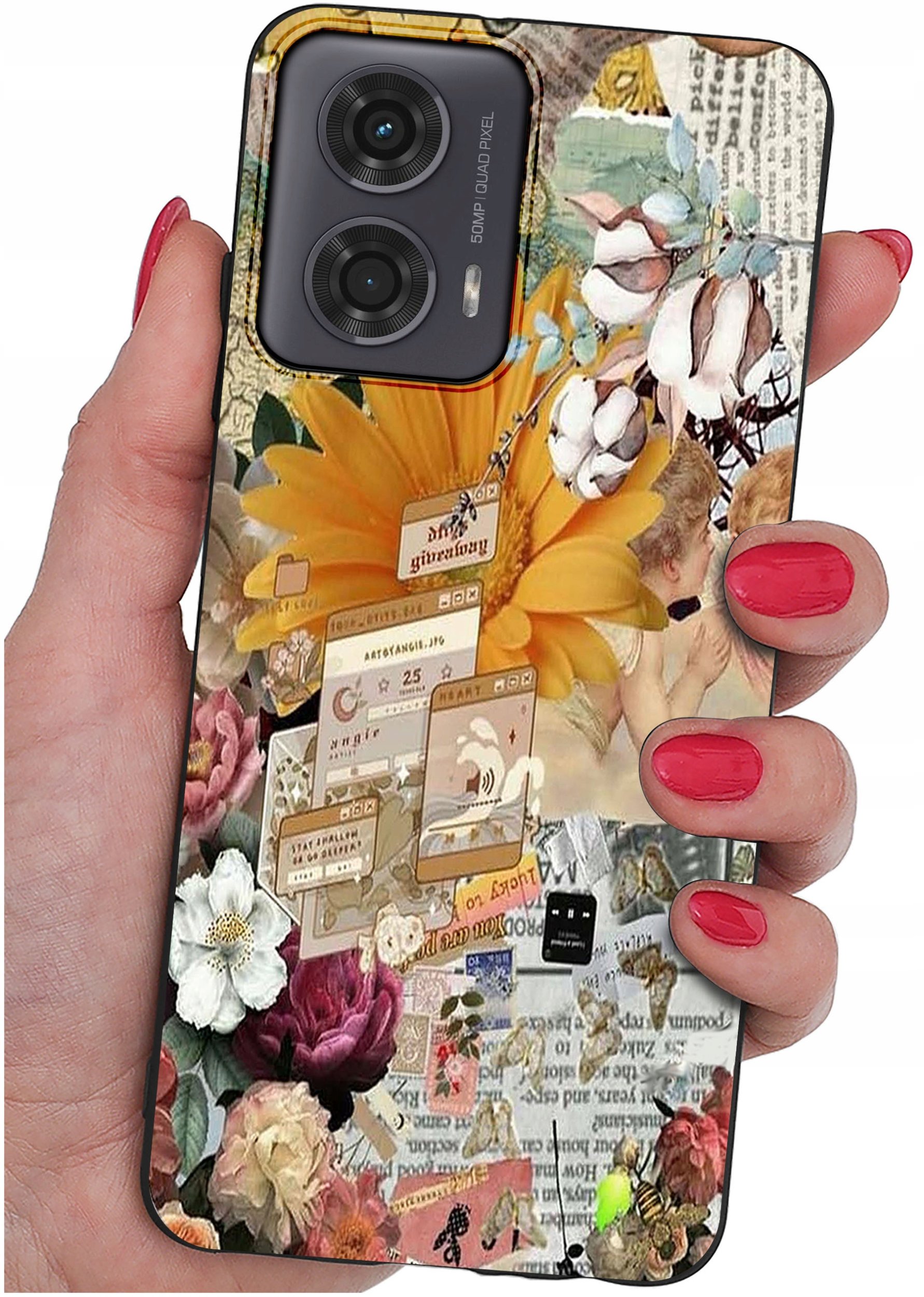 Etui do Motorola Moto G24 |G24 POWER |G04 |E14 WZORY |SILIKONOWE MATT SZKŁO