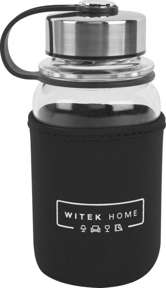 Witek Home Butelka z sitkiem czarna 700 ml