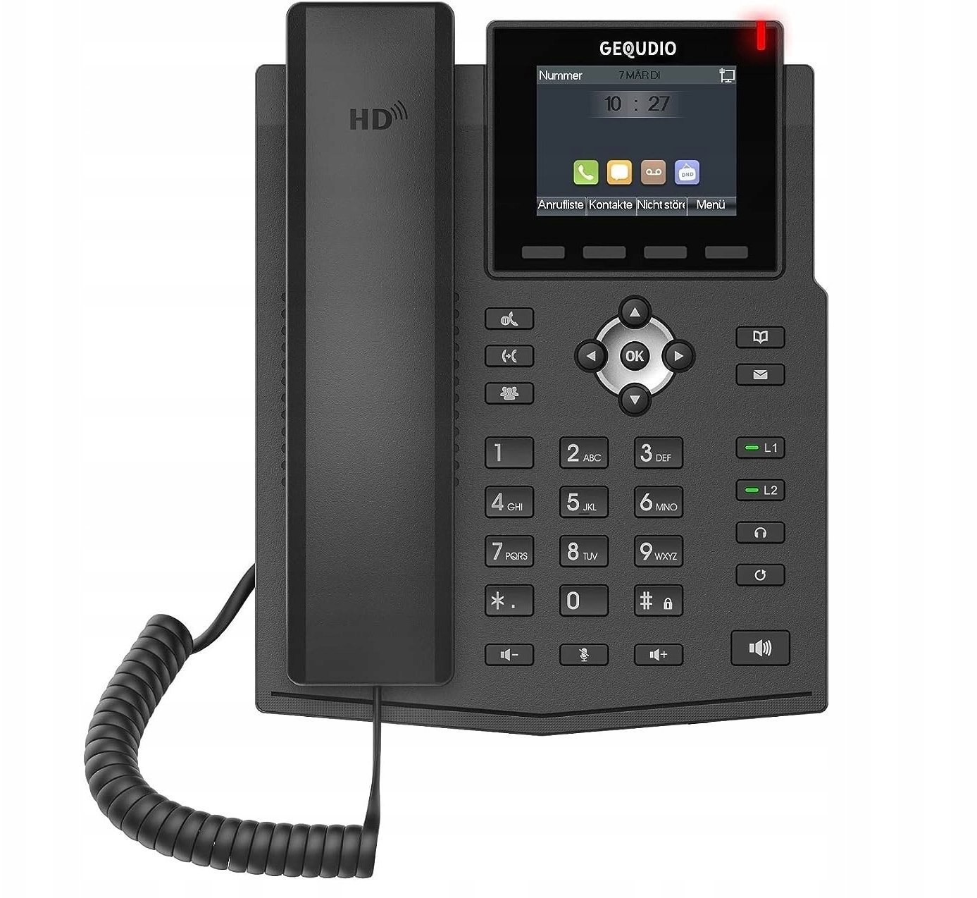 Telefon stacjonarny GEQUDIO GA-3 Telefon z automatyczną sekretarką