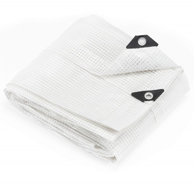 Plandeka 3x4m 100g/m2 gruba płachta ochronna biała, transparentna UNIWERSALNY