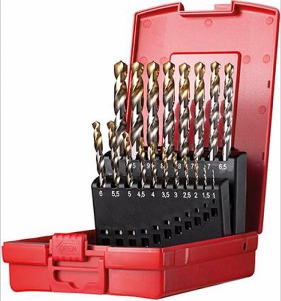 Wiertło DORMER Zest.wiert.kretych 1-10mmx0,5 A002 w pudelku 118G typ N 4xD 19-cz.