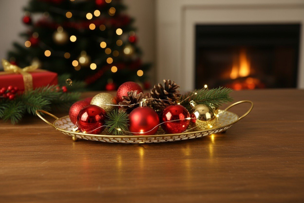 Taca dekoracyjna 51x30x3 cm Glow Hexagone owalna