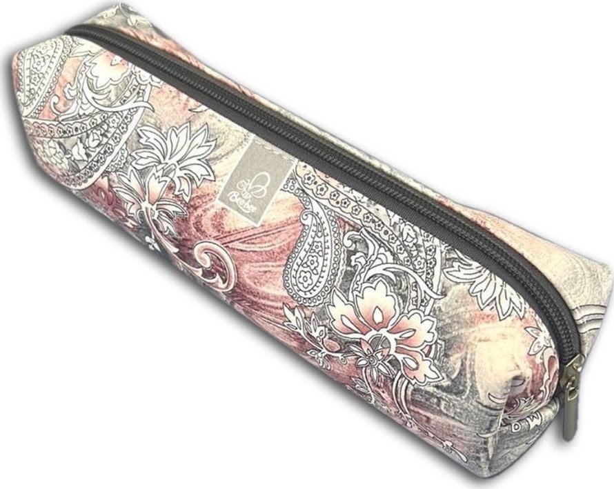 Piórnik Bee-bee Piórnik prostokąt paisley szare