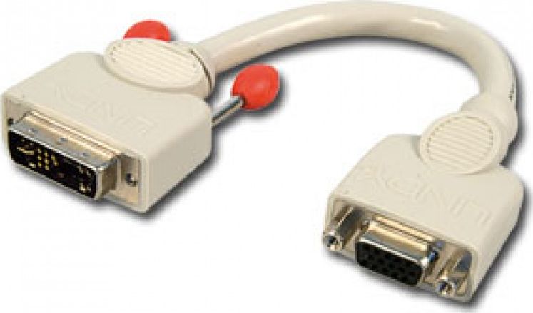 Adapter AV Lindy DVI-A - D-Sub (VGA) biały (41222)