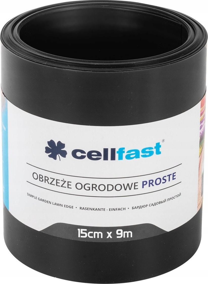Cellfast Obrzeże Ogrodowe Proste Czarne 15cm x 9m