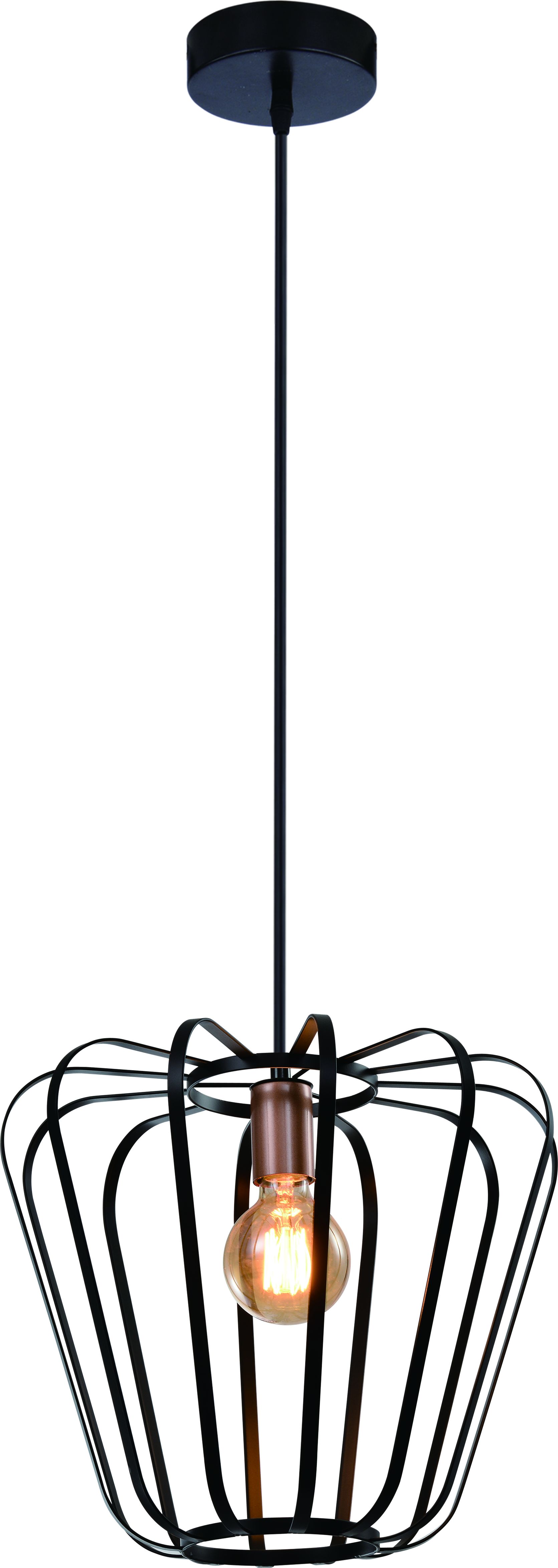 Lampa wisząca Candellux Industrialna lampa sufitowa LED Ready czarna Candellux JONAS 31-78483