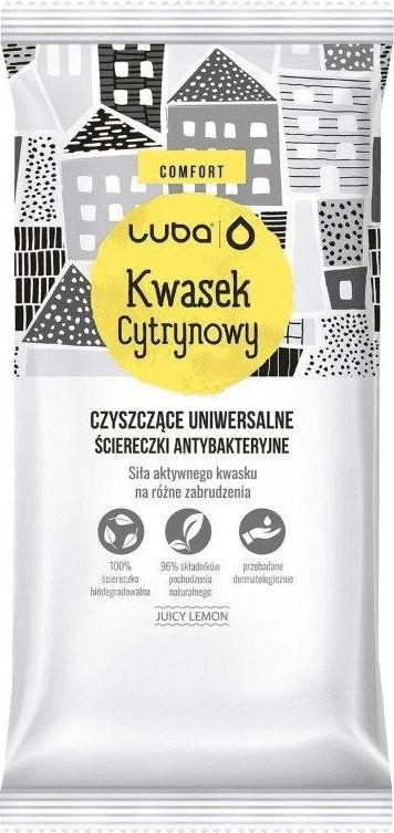 Cashmir Chusteczki uniwersalne LUBA Kwasek Cytrynowy 32szt.
