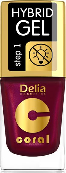 Delia Delia Cosmetics Coral Hybrid Gel Emalia do paznokci nr 61 Perłowa Malina 11ml