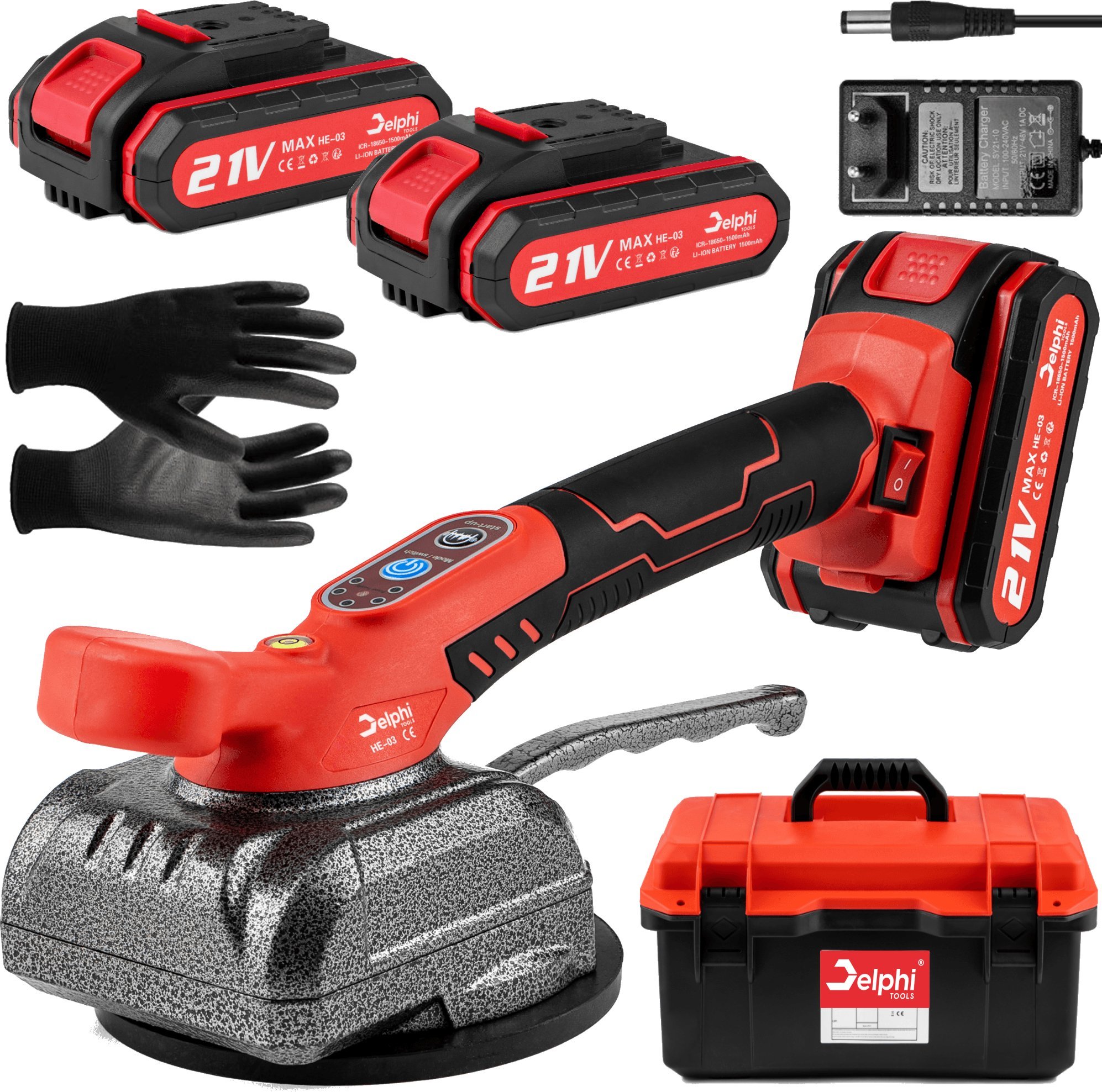 Delphi Tools PRZYSSAWKA WIBRUJĄCA DO PŁYTEK 2 x aku HE-01