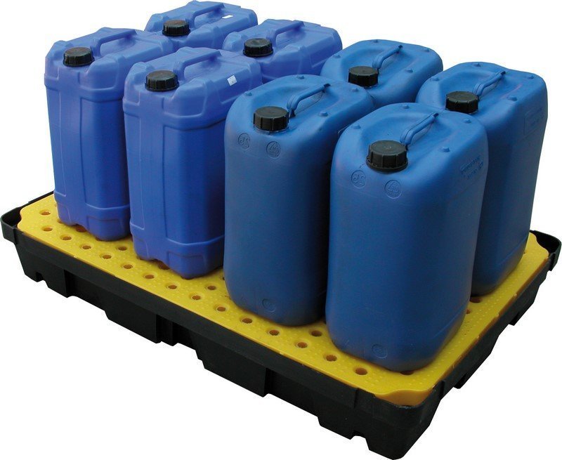 Topserw Wanna wychwytowa z kratownicą o pojemności 100 l, kolor żółto/czarny, wym. 1200 x 800 x 175 mm