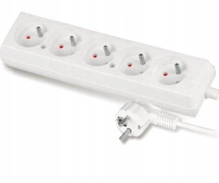 Przedłużacz 5-gniazd z/u 16A 5m /OMY 3x1,5/ biały PS-570 T-979410