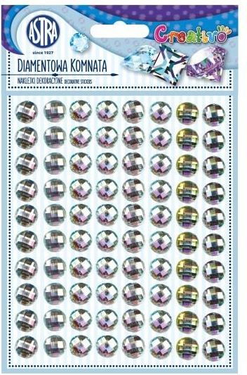 Astra NAKLEJKI DEKORACYJNE DIAMENTOWA KOMNATA SREBRNE