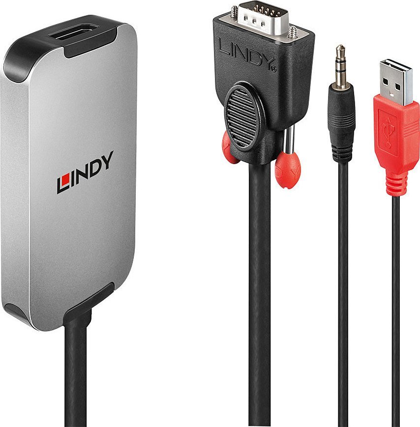 Adapter AV Lindy Lindy VGA auf DisplayPort 1.2 Konverter