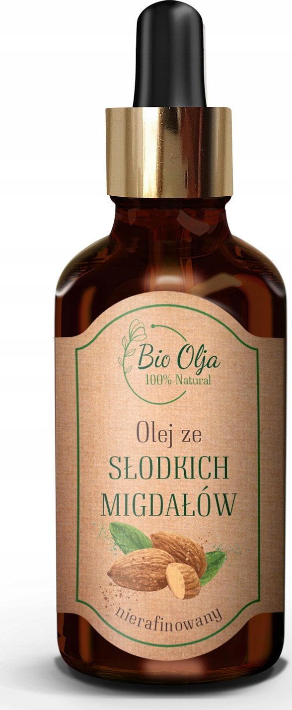 Bio Olja OLEJ ZE SŁODKICH MIGDAŁÓW - 100% zimnotłoczony, nierafinowany bez konserwantów 50ml