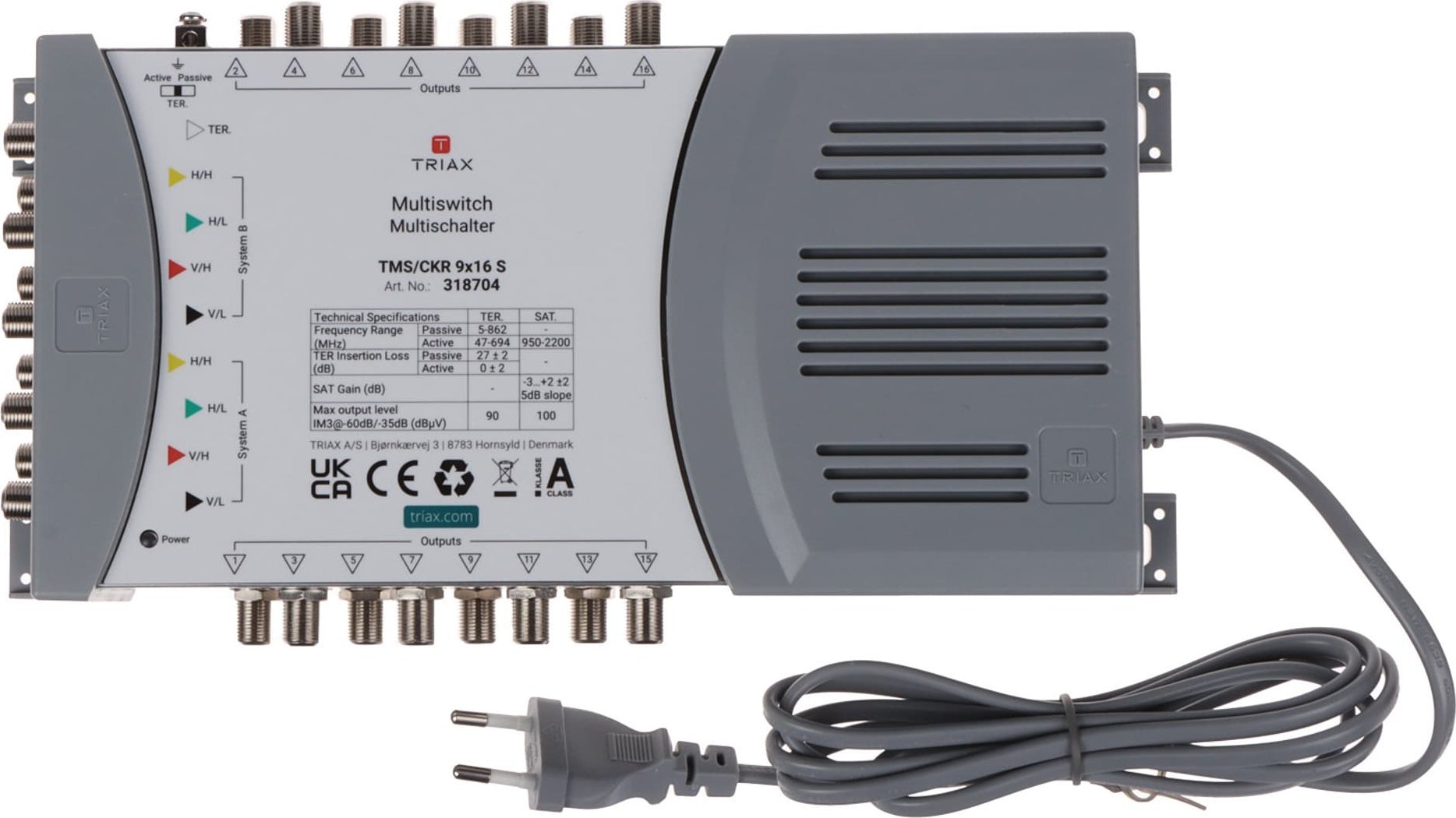 Triax MULTISWITCH TMS-9/16S 9 WEJŚĆ / 16 WYJŚĆ TRIAX