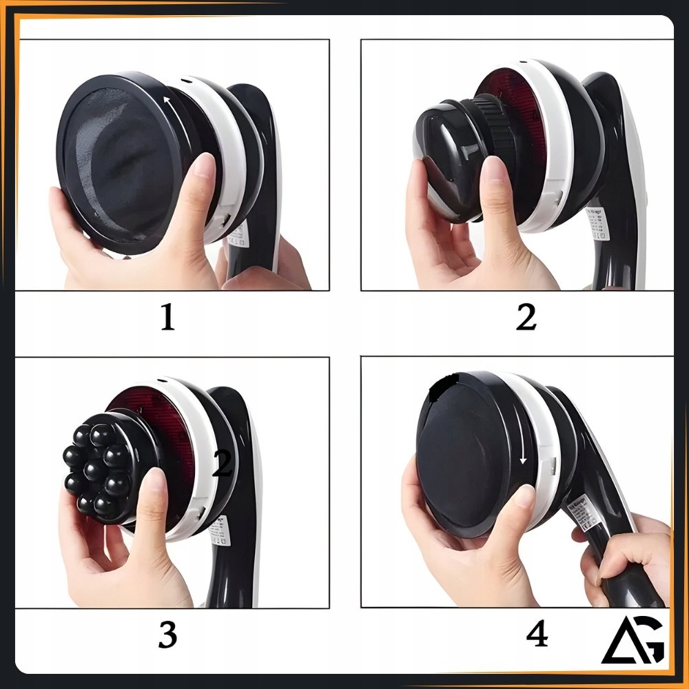 Masażer Jcpal PISTOLET DO MASAŻU MASAŻER przeciwcellulitowy wyszczuplający DO CELLULITU 9w1