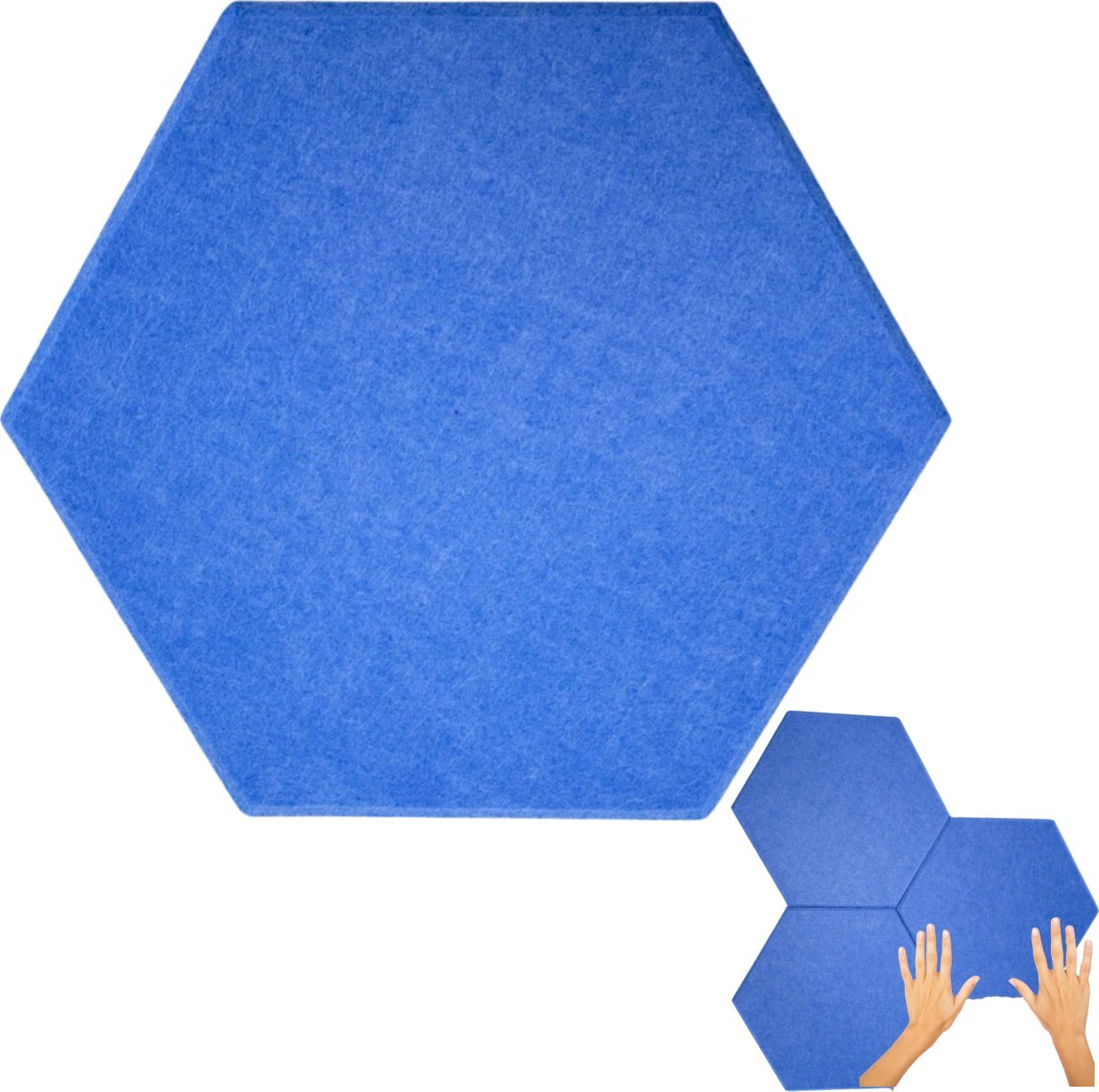 Iteams4Now Panele ścienne filcowe 3d heksagon zagłówek samoprzylepne akustyczne soft