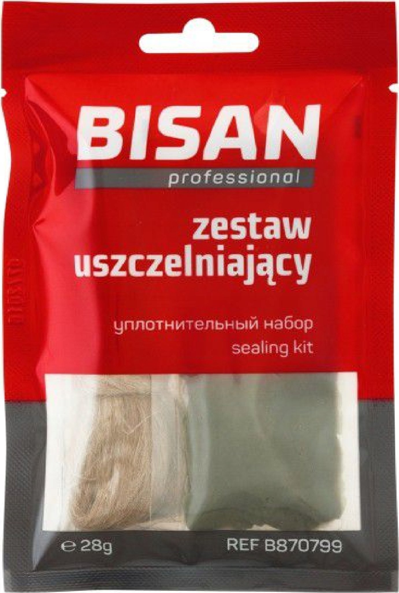 Bisan Zestaw B870799 uszczelniający pasta + pakuły (saszetka) 28g