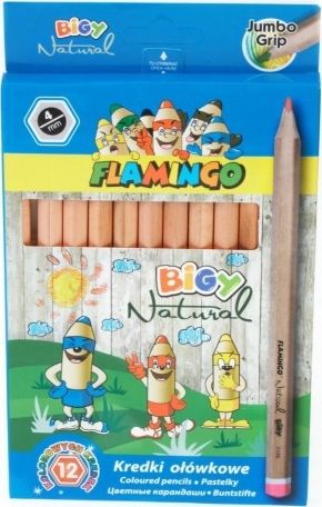 Titanum Kredki ołówkowe Flamingo Jumbo natural