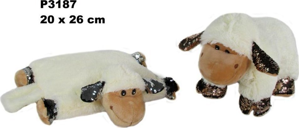 Poduszka owca z cekinami 20x26cm