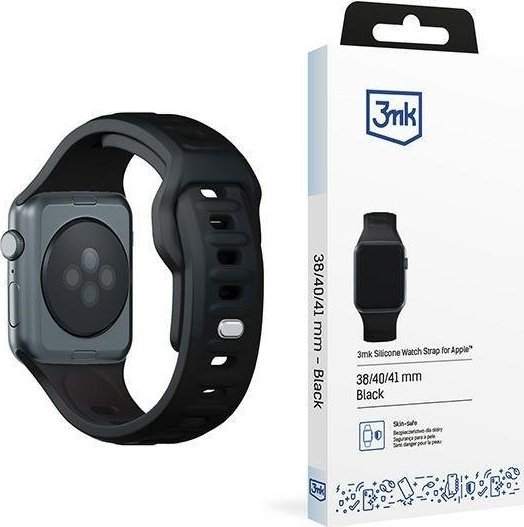 3MK 38/40/41 mm Black - 3mk Silicone Watch Strap for Apple