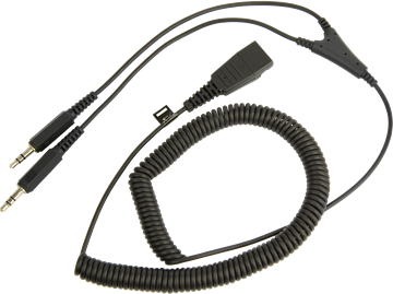 Jabra Cord QD to 2x 3,5mm coiled 0,5-2m-8734-599