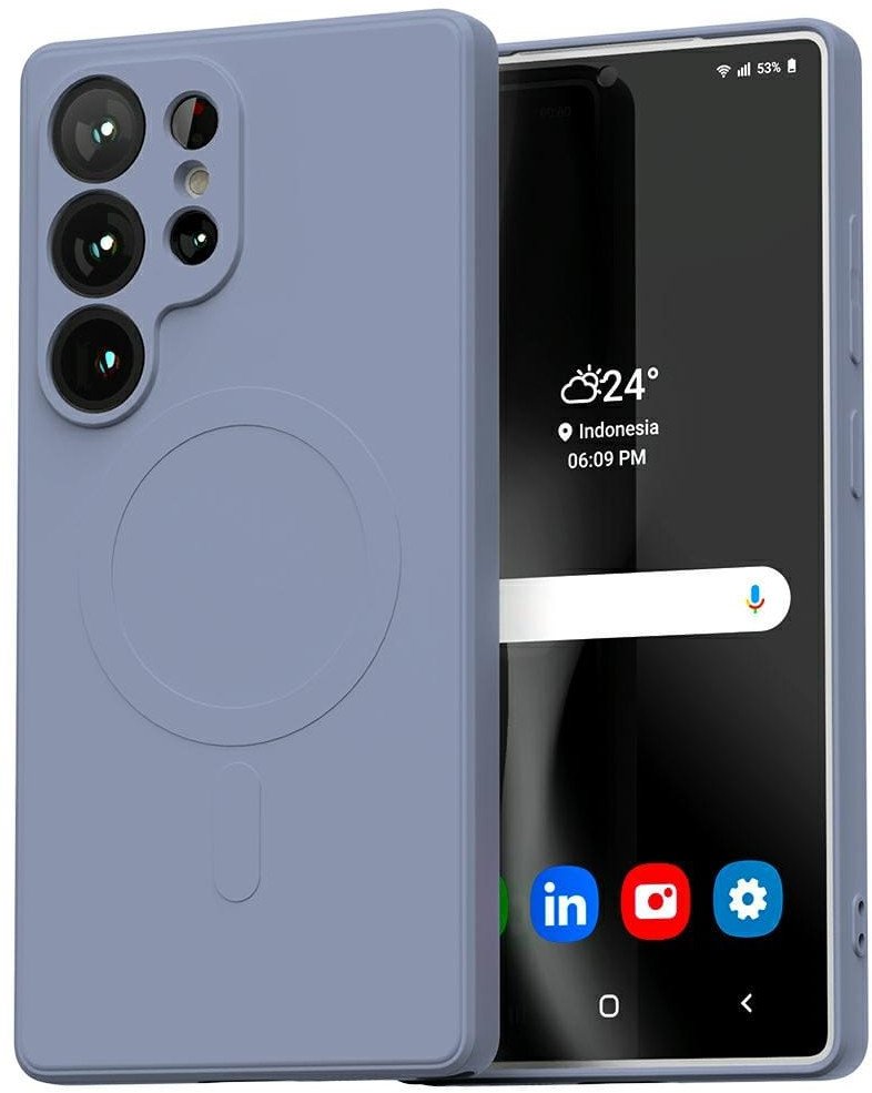 Mercury MagSafe Semi-Silicone Sam S25 Ultra S938 lawenda /lavender