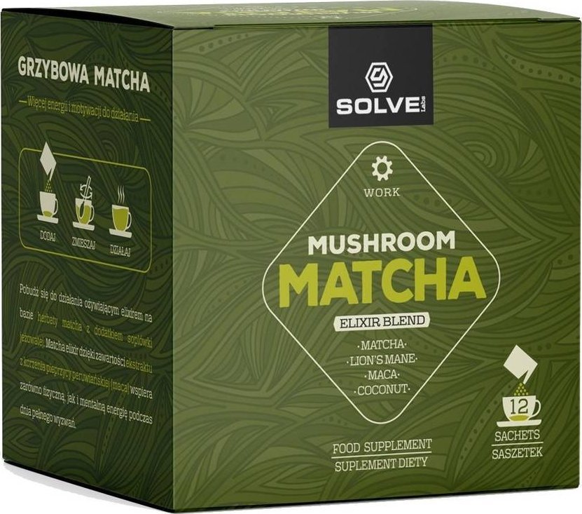Solve Labs SolveLabs Mushroom Matcha Elixir 12 saszetek