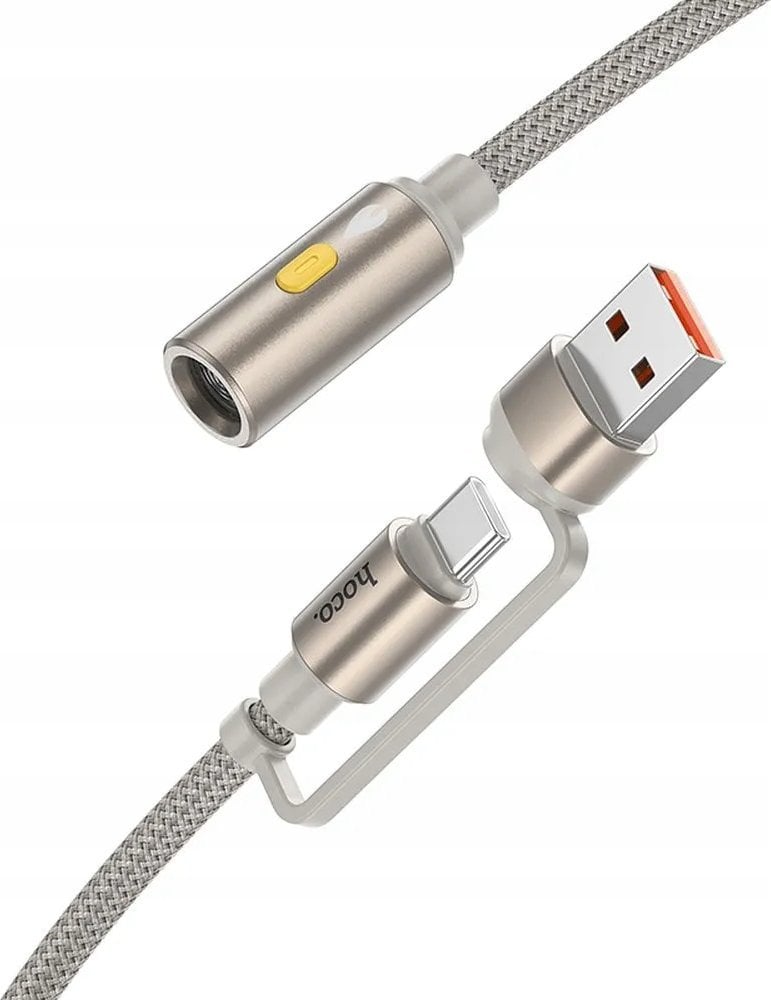 Kabel USB Hoco USB-A - USB-C 0.3 m Złoty