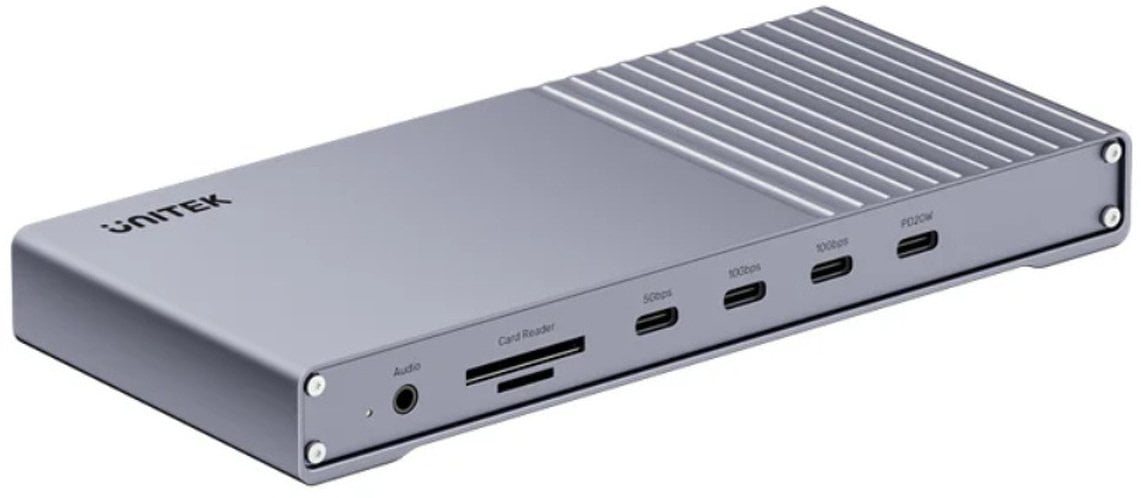 Unitek Potrójna stacja dokująca USB4 40Gb/s,zasilacz 120W