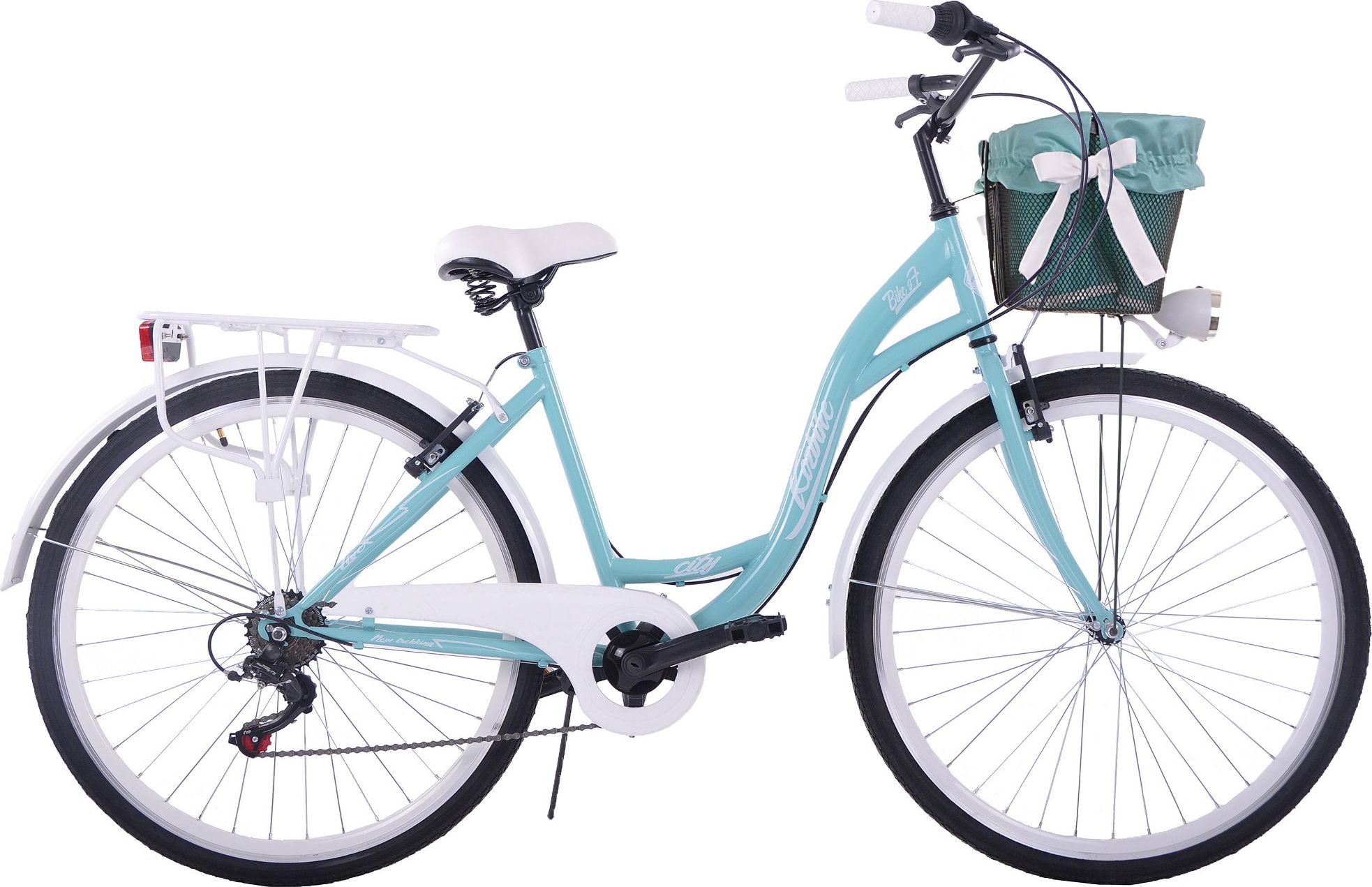 Kozbike Kozbike City rower 28 7s morsko-biały
