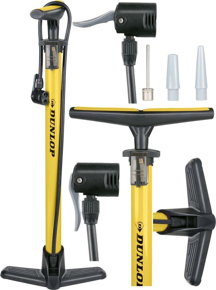 Dunlop Pompka warsztatowo - rowerowa Dunlop 174psi (12bar) - żółty