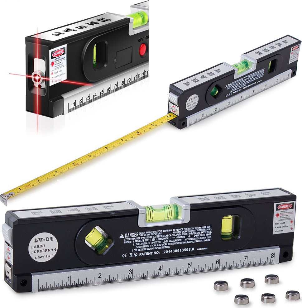 Verk Poziomica laserowa z miarką 250cm miara laser cale Poziomica laserowa z miarką 250cm miara laser cale