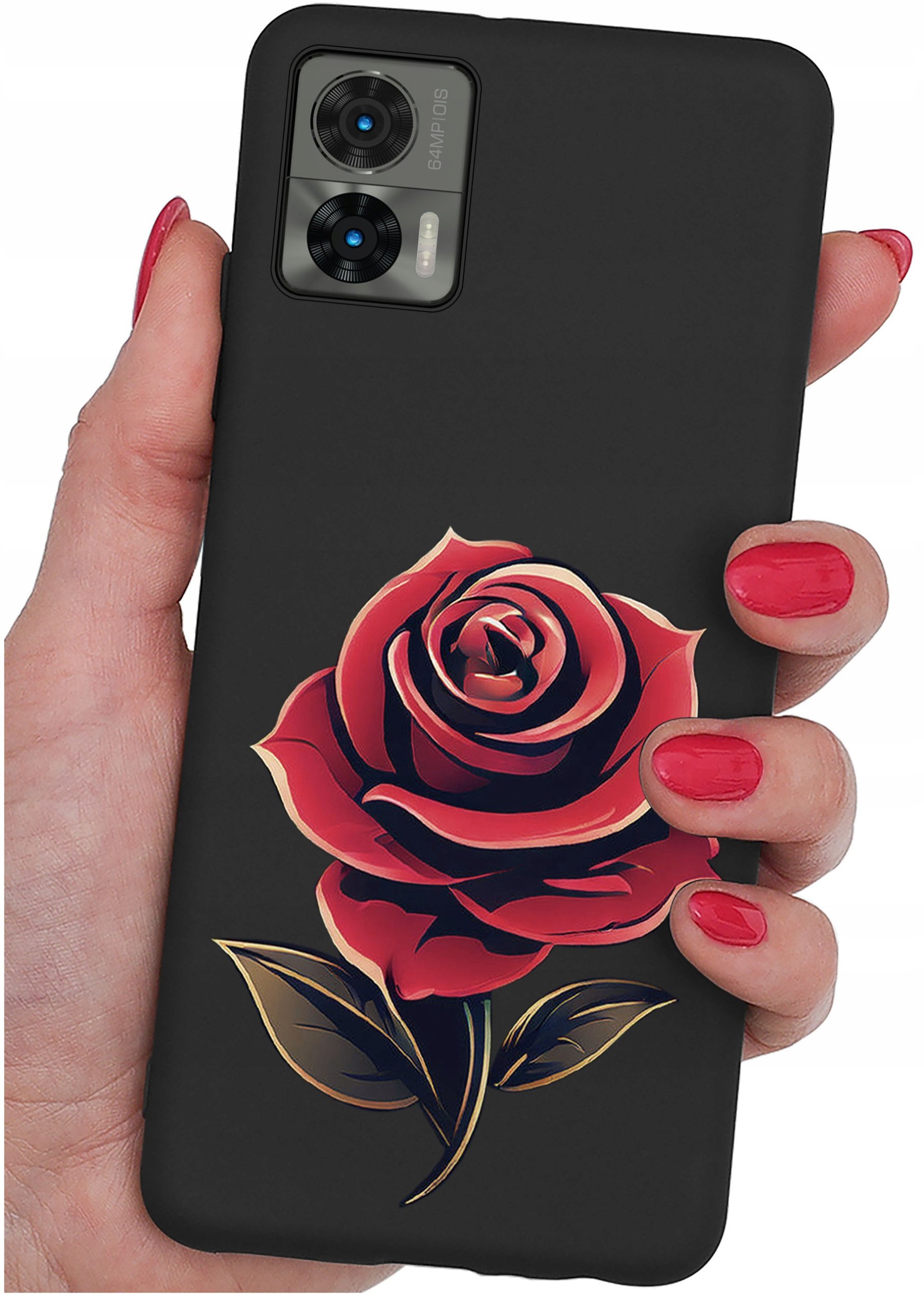 Etui do Motorola Moto Edge 30 Neo WZORY |SILIKONOWE MATT CASE + SZKŁO 9H