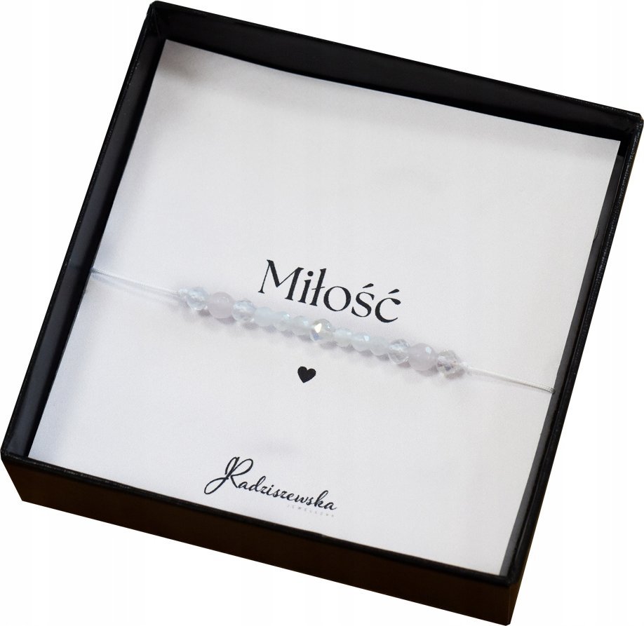 Radziszewska Jewellery Bransoletka z Kamieni Naturalnych Talizman Miłości 925 Prezent ŻYCZENIA