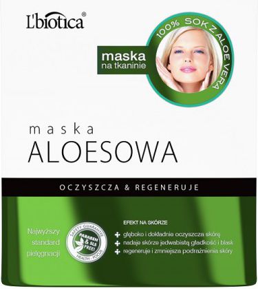 Lbiotica Maska aloesowa - Oczyszcza i regeneruje 8ml