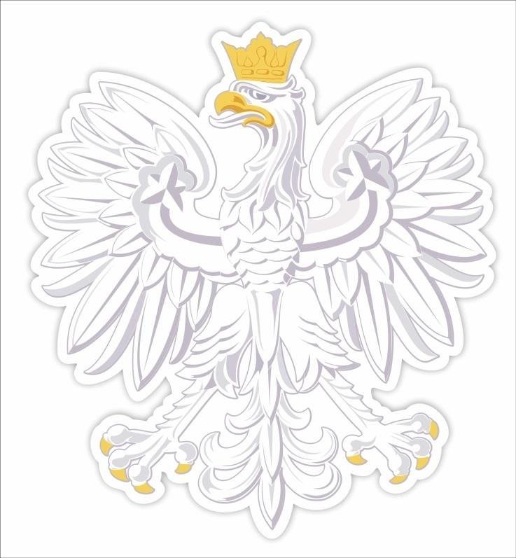 LearnHow Dekoracje okienne dwustronne - Orzeł biały A3