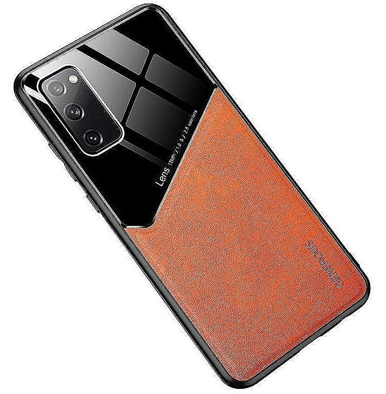 Mocco Lens Leather Back Case for Samsung Galaxy A42 5G Orange