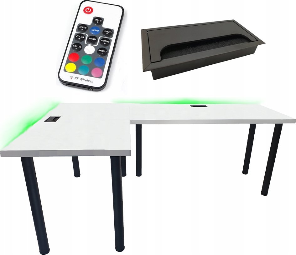 BIURKO GAMINGOWE NARONE BIAE PRZEPUST PRODUCENT