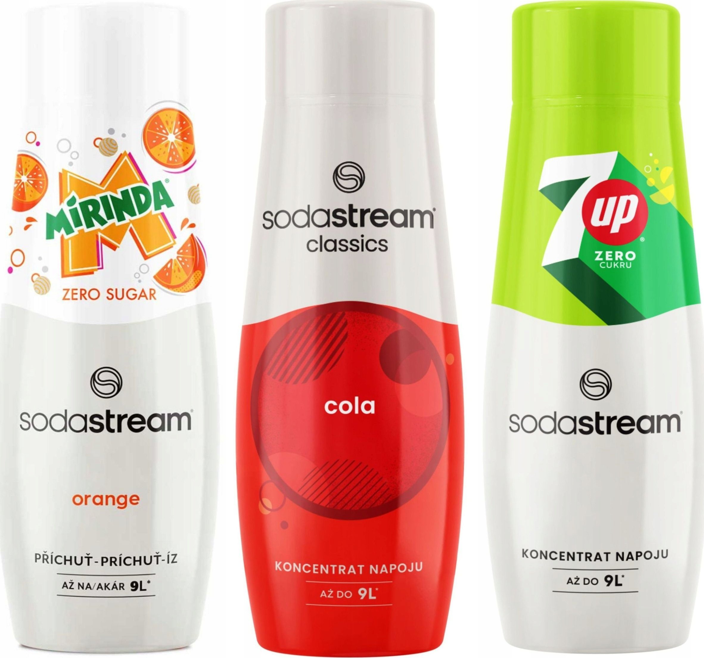 Syrop do saturatora SodaStream Cola + Mirinda Zero + 7Up Zero