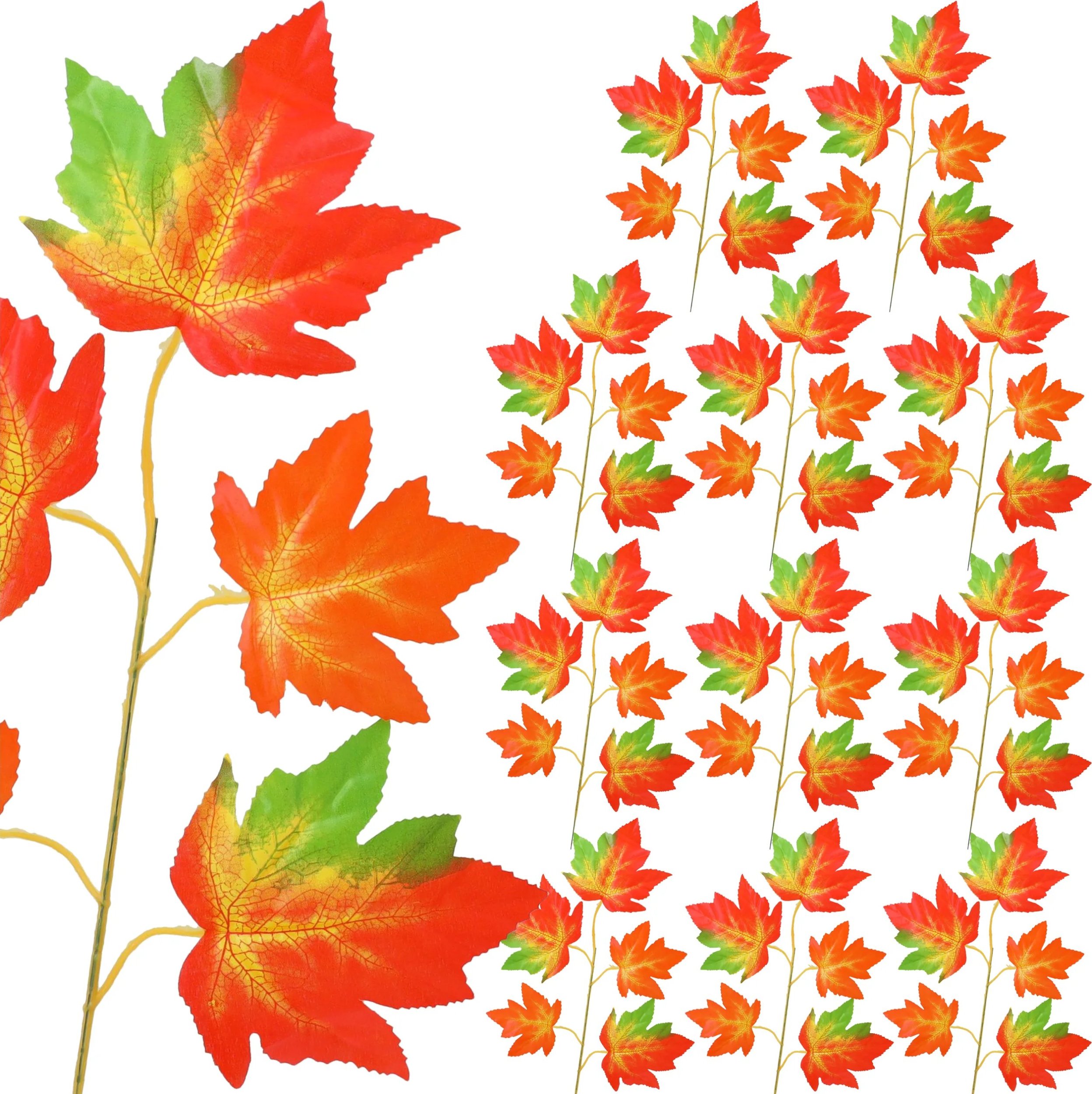 Sztuczne LIŚCIE KWIATY dekoracyjne bukiet 12szt KLONU do kompozycji STROIK