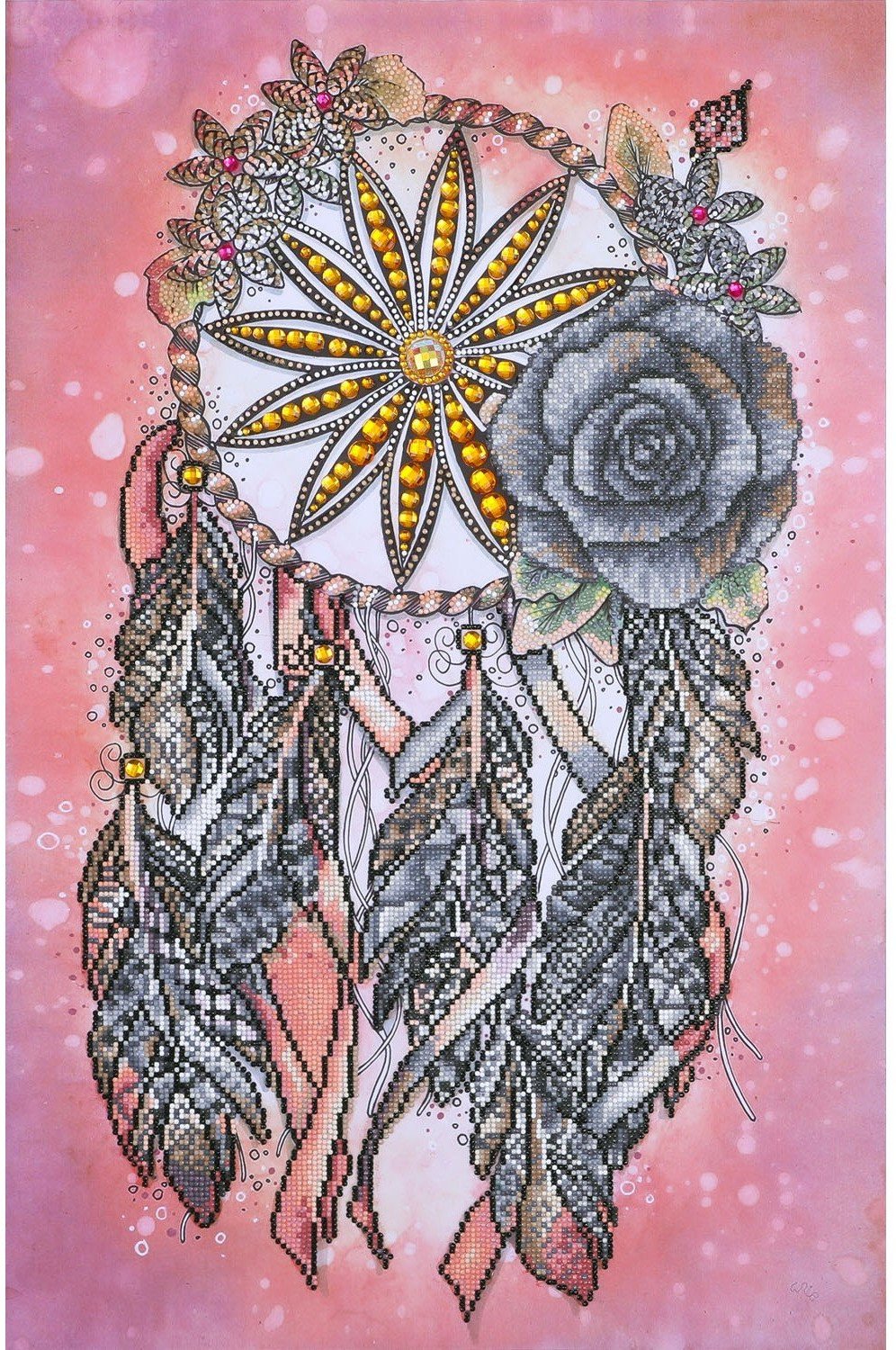 DIAMOND DOTZ Haft diamentowy Diamond Dotz Łapacz snów 55x80cm DD12057