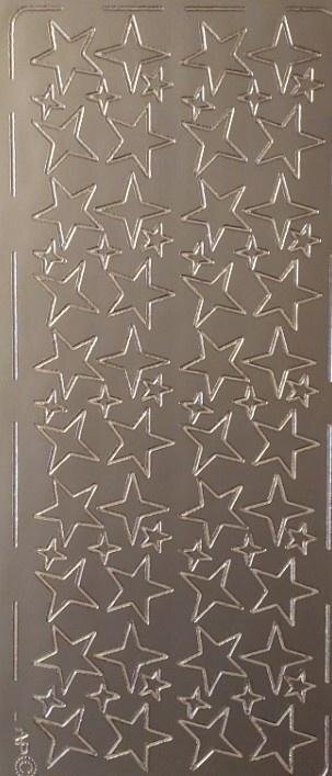 Stiker ażurowy srebrny