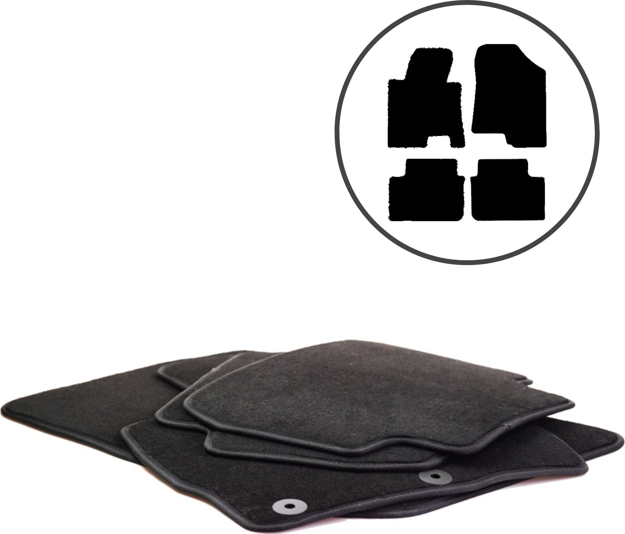 Dikel Dywaniki samochodowe welurowe 4szt. Hyundai i30 II