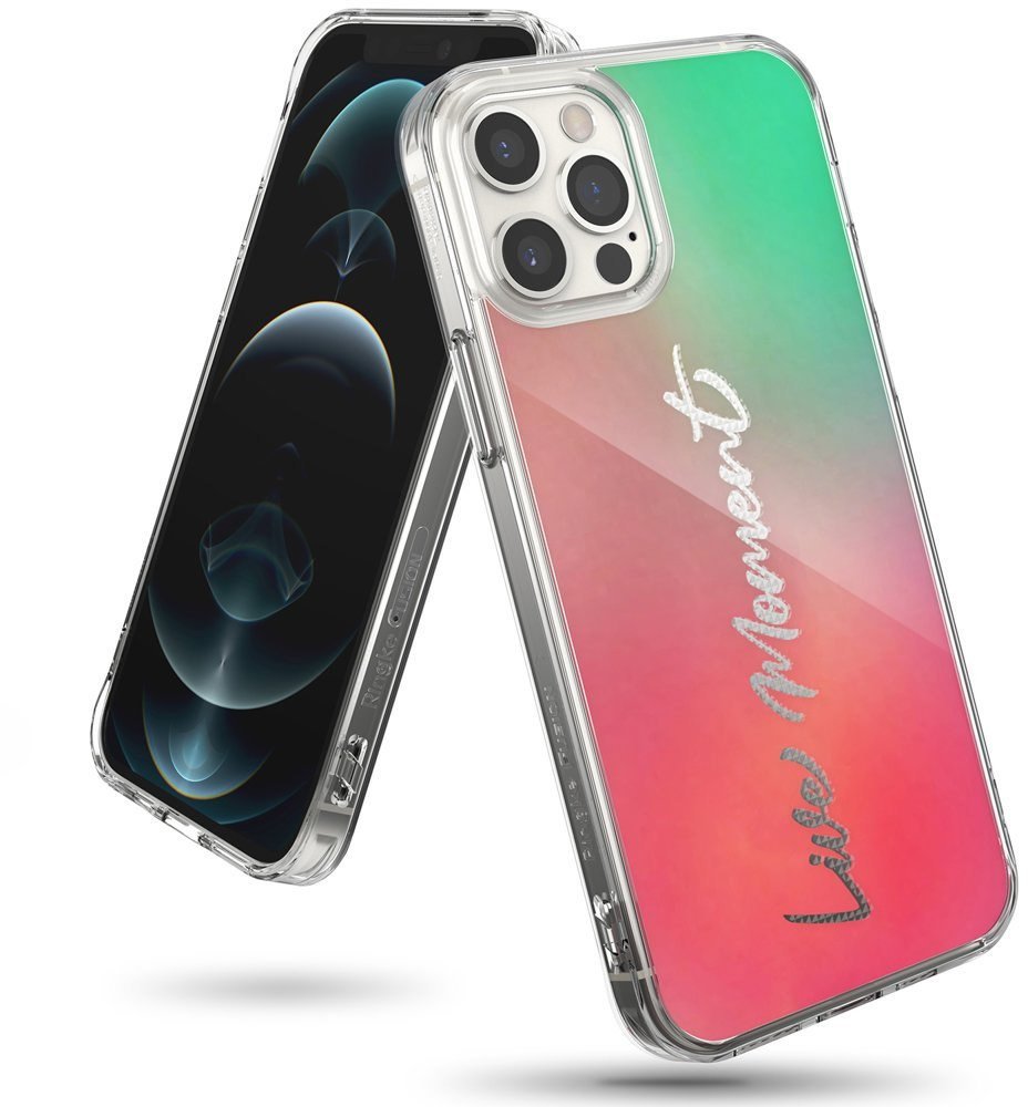 Etui Ringke Fusion Design do iPhone 12 Pro Max różowo-zielony