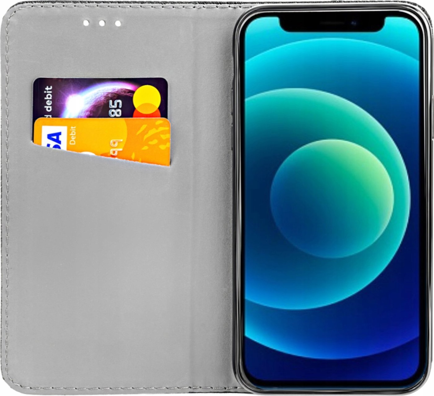 Hello Case ETUI Z KLAPKĄ DO IPHONE 13 MINI CZARNE ZAMYKANE MAGNETYCZNE KABURA FUTERAŁ