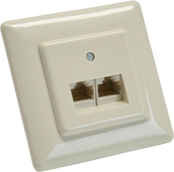 InLine Puszka ścienna 2x RJ45, 2x 8 Port (69989C)