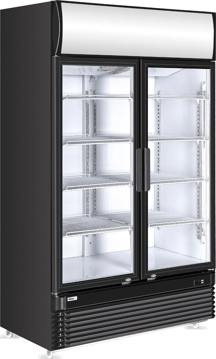 Witryna chłodnicza ARKTIC Witryna szafa chłodnicza z podświetlanym panelem reklamowym 750L Witryna szafa chłodnicza z podświetlanym panelem reklamowym