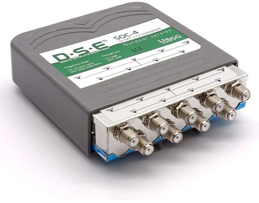 Sumator RTV/SAT X4 DSE SOC-4 zewnętrzny